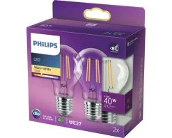 PHILIPS LED Lamp E27/4,3W A60 Warmwit Helder, 2 Stuks -LED-lampen Lamp Bulb Shop DV 8 10299916 02 4c DE 20200627221700