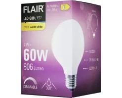 FLAIR LED Lamp E27/6,5W G80 Warmwit Mat -LED-lampen Lamp Bulb Shop DV 8 10437679 05 4c DE 20220401124650