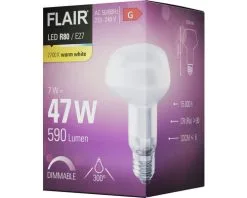 FLAIR LED Lamp E27/7W R80 Warmwit Mat -LED-lampen Lamp Bulb Shop DV 8 10437704 05 4c DE 20220401171654