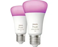 PHILIPS Hue White And Color Ambiance LED-lamp E27/9W A60 RGBW, 2 Stuks 12 PHILIPS Hue White And Color Ambiance LED-lamp E27/9W A60 RGBW, 2 Stuks -LED-lampen Lamp Bulb Shop DV 8 10476574 05 4c DE 20230118174657
