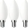 LED Lamp E14/4,2W C35 Daglichtwit Mat, 3 Stuks -LED-lampen Lamp Bulb Shop DV 8 10548780 07 4c DE 20221223174751