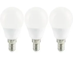LED-lamp E14/3,6W Kogelvorm Mat Warmwit, 3 Stuks