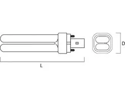 SYLVANIA Energiespaarlamp Lynx-D G24d-2/18W Wit -LED-lampen Lamp Bulb Shop DV 8 8290291 06 4c DE 20161201211700 1