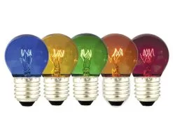 CALEX Kogellamp E27/15W P45, Set Van 5 Kleuren